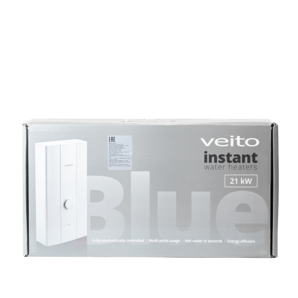 Трехфазный проточный водонагреватель Veito Blue E 21